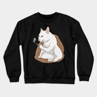 Smoking Cat Crewneck Sweatshirt